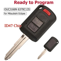 KEYECU Remote Head Car Key With 2+1 3 Buttons 315MHz ID47 Chip for Mitsubishi Eclipse 2018 2019 2020 2021 Fob OUCJ166N 6370C135