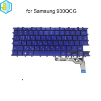 UK Korean Germany Keyboard Backlight For Samsung Galaxy Book Flex NP930QCG-K02CN NT930QCG 930QCG Laptop Keyboards Blue Keycaps