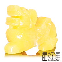 【晶好運】天然黃玉貔貅擺飾一對入/招財/貴人相助(BB-330/現貨)