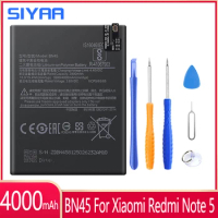 SIYAA BN45 Battery For Xiaomi Redmi Note 5 Note5 4100mAh Replacement Lithium Polymer Batteries Mobile Phone Bateria +Free Tools