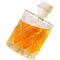 Liquor Glass Alcohol Bottle with Airtight Stopper, Lead-free Whiskey Decanter