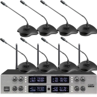 Pro 400 Channel CCS900 Discussion Digital Wireless Microphone with 8 Cardioid Desktop Gooseneck Mics System 8 Handheld Headset