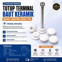 Tutup Terminal Baut Keramik Band Heater Drat M6 (model payung) A&K