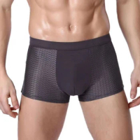 We.Fine Men's Bamboo Boxer Shorts Underwear 2024 New Microfiber Elastic Underpants Breathable Transparent Sexy Underwear