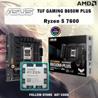 New AMD Ryzen 5 7600 R5 7600 CPU+ASUS TUF GAMING B650M PLUS motherboard M-ATX AMD B650 DDR5 memory slot AM5 motherboard