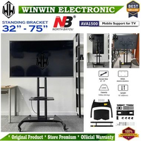 Bracket Standing TV 32 43 50 55 60 65 70 75 inch North Bayou NB AVA 1500, Stand TV Roda Original Imp