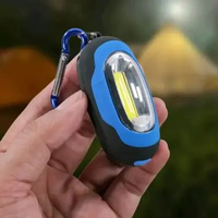 Senter LED Mini COB 25 Lumens dengan Carabiner