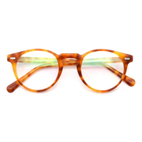 Retro Round Optical Glasses Frame Gregory Peck Vintage Myopia Eyeglasses For Men and Women Acetate Eyewear Spectacles