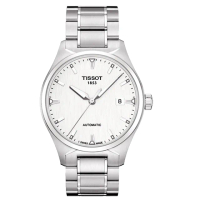 【TISSOT】T-Tempo 都會時尚機械錶-白 送行動電源 畢業禮物(T0604071103100)