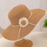 Big Brimmed Straw Hat New Women's Summer Sun Protection UV Protection Beach Sun Shading Cool Hat Foldable Sun Hat
