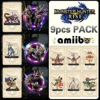 9Pcs Ailu Cat Resent Tiger Dragon Monster Hunter Rise NFC NTAG215 Printed Game Reward Card For NS Switch Gift Box