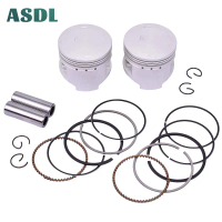 ASDL 2 Set Cylinder Piston Ring Kit STD 49mm 50mm Pin 13mm 3DM For YAMAHA XC125 XV250 Virago 250 V S