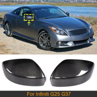Car Side Rear View Mirror Covers Caps For Infiniti G25 G37 G Series 2007-2013 Side Mirror Caps Covers Shell Car Sticker