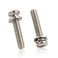 20Pcs M5 M6 x (8mm-18mm Length) Combination Screw Phillips Round Head Washer Screws Bolt Nickel High Quality