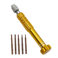 5 In 1 Magnetic Screwdriver Torx Flat Cross Star Head 1.5/0.8/2.0/T5/T6 For Cell Mobile Watch Phone Repairing Kit Manual Tools