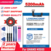LOSONCOER 5200mAh H5000 Battery For UHANS H5000 Battery