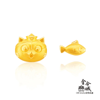 【黃阿瑪的後宮生活】黃阿瑪與小魚黃金耳環-約0.64錢 YZEC004(金合城銀樓)