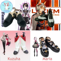 Vtuber NIJISANJI Shu Yamino/ Lucca Maria /Kuzuha/Mysta Rias Cosplay Shoes Boots Women Men Halloween Role Play PU Leather