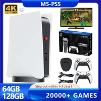 NEW M5-PS5 Game Console Video Gamebox 20000 Retro Arcade Games Built-in Speaker 2.4G Wireless Controller FOR PS1/CPS/FC/GBA