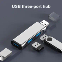 Durable Docking Station Aluminum Alloy Splitter Hub Sturdy USB Three Port Docking Station Efficient Transmitting