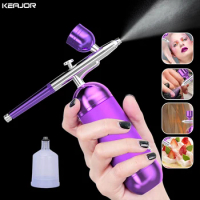 Mini Nail Art Airbrush with Compressor Nano Spray For Makeup Painting Cake Portable Face Mist Sprayer Nails Air Brush Kit Tools