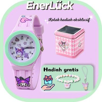 LC - NEW Jam Tangan Anak Perempuan Lampu LED Kuromi Jam Tangan Laki-laki Analog Fashion Jelly LED Ko