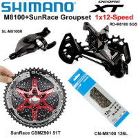 SHIMANO DEORE XT M8100 Groupset MTB Mountain Bike 1x12 Speed CSMZ901 11-51T 12s Chain M8100 Shifter Rear Derailleur