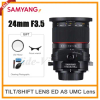 Samyang T-S 24mm F3.5 ED TILT/SHIFT LENS AS UMC Lens For Canon EF Nikon F DSLR For Canon M Pentax K, Sony A/E M443 Samsung NX