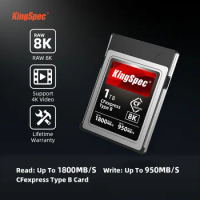 KingSpec CFexpress Type B Card 128g 256GB 512GB 1tb CF express High Speed Memory Card for Camera Raw