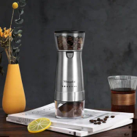 Mongdio Coffee Grinder Electric Coffee Grinder External Scale 5-gear Adjustment Grinder Herb Grinder Coffee Grinder Electric