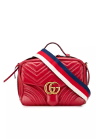 Gucci 二手 Gucci 小號 GG Marmont Matelasse 皮革 Sylvie 手提包