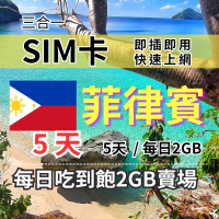 【CPMAX】菲律賓旅遊上網 5天每日2GB 高速流量(菲律賓上網 SIM25)