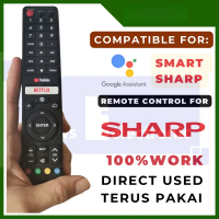 Alat Kawalan Jauh TWS, untuk TV Pintar Sharp Netflix GB326WJSA, Kawalan Suara