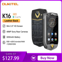 Oukitel K16 Mini Cell phone 3.5" 3050mAh Smartphone 8GB +128GB Android 13 48MP Camera Mobile Phone MTK 8788 NFC