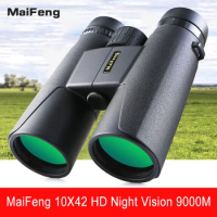 Professional Binoculars Maifeng 10x42 Military Telescope Powerful Night Vision For Hunting Camping Bak4 Eyepiece Long Range