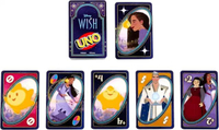 UNO WISH MATTEL GAMES UNO DISNEY WISH CARD GAME FOR KIDS FAMILY NIGHT WITH CHARACTERS FROM THE MOVIE