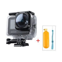 Waterproof Protective Case 45m Underwater Diving Shell With Floating Selfie Stick Mount Set For Gopro Hero9 Black Max Lens Mod