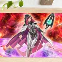 YuGiOh Table Playmat Cyberse Witch TCG CCG Mat Trading Card Game Mat Mouse Pad Gaming Play Mat 60x35cm Free Bag