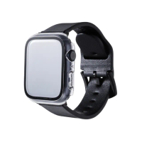 【Gramas】Apple Watch S9 / S8 / S7 41mm 2 IN 1 高透鋼化漾玻保護殼(透)