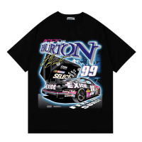 KAOS VINTAGE NASCAR JEFF BURTON / KAOS VINTAGE CARS / KAOS DISTRO UNISEX NASCAR ,Pria & Wanita Bahan