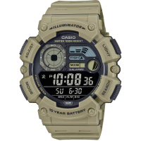 【CASIO 卡西歐】卡其10年電力水上運動手錶 月相資訊 釣魚模式 送禮 禮物 推薦(WS-1500H-5BV)
