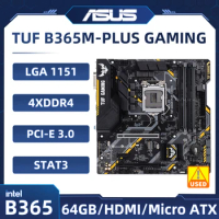 1151 Motherboard ASUS TUF B365M-PLUS GAMING Intel B365 M.2 USB3.1 DDR4 64GB M.2 Micro ATX support 9th/8th Gen Intel Core i3-8300