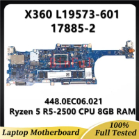 L19573-601 L19573-001 17885-2 448.0EC06.021 W/ Ryzen 5 R5-2500 CPU 8G For HP X360 13-AG 13M-AG Laptop Motherboard 100% Full Test