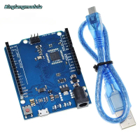 Bảng phát triển vi điều khiển Leonardo R3 Atmega32u4, với cáp USB, tương thích với Bộ khởi động Ardu