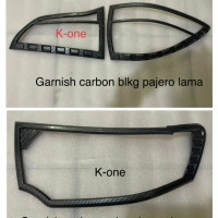 Paket garnish lampu carbon pajero sport lama
