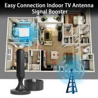 Signal Booster Antenna Useful Simple Installation Multipurpose HDTV Antenna Indoor Television Signal Amplifier Home Supplies