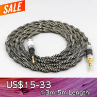 2 Core 2.8mm Litz OFC Earphone Shield Braided Sleeve Cable For Audio Technica ATH-M50x ATH-M40x ATH-M70x ATH-M60x LN008072