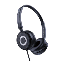 【KTNET】HP16 電腦.手機頭戴折疊耳機麥克風 4極插+USB-C 黑(頭戴式｜有線｜輕量型 ｜轉接線3.5mm-TypeC)