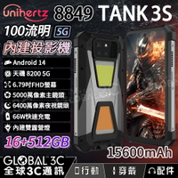 【4%點數】Unihertz 8849 TANK 3S 5G三防投影手機 32+512GB 內建投影機 15600mAh