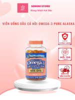 Viên Uống Dầu Cá Hồi Omega-3 Pure Alaska Nhật Bản – Bổ Sung Omega 3 DHA EPA - 333mg, Lọ 450 Viên